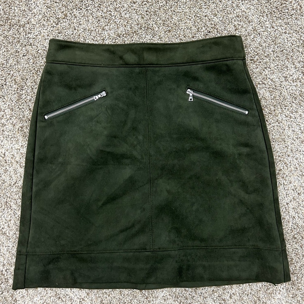 LOFT suede skirt